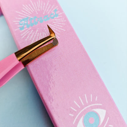 "Attract" L-Shaped Tweezer with Microfiber Tip