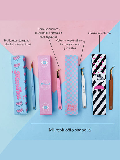"Attract" L-Shaped Tweezer with Microfiber Tip